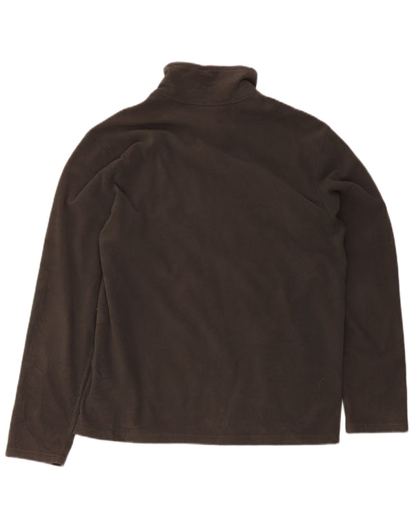 Suéter masculino The North Face com zíper e gola em lã cinza médio poliéster esportivo