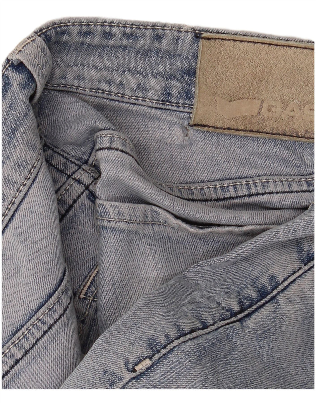 Gas Womens Slim Jeans W30 L34 Azul Algodão
