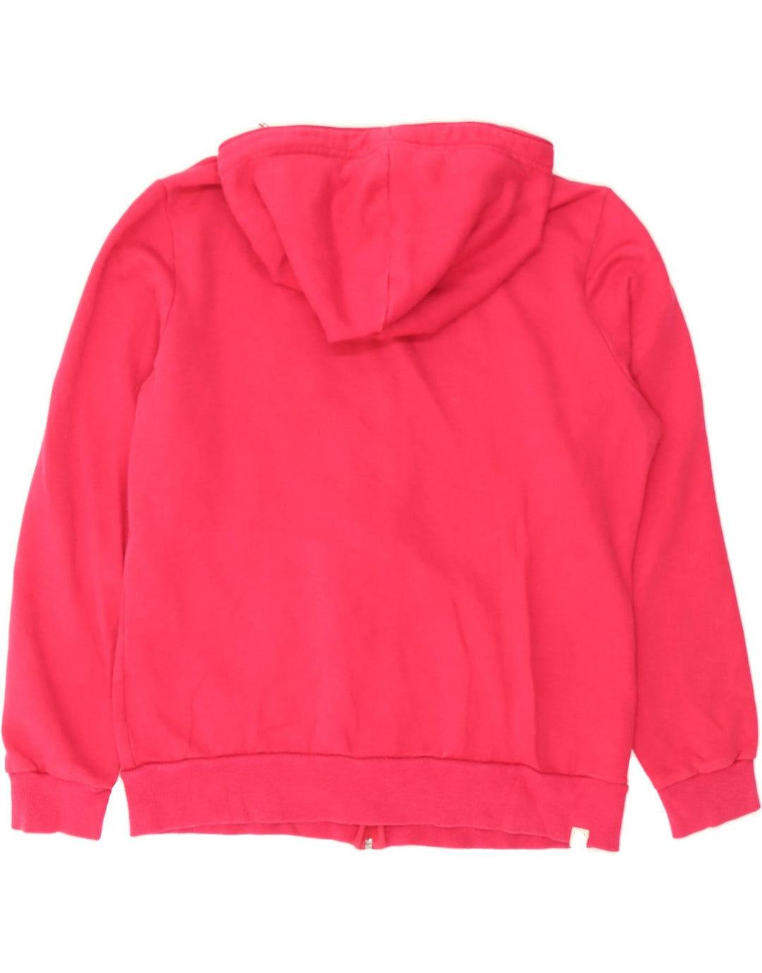 PUMA Womens Graphic Zip Hoodie Sweater UK 14 Large Pink Cotton Vintage Puma and Second-Hand Puma from Messina Hembry 