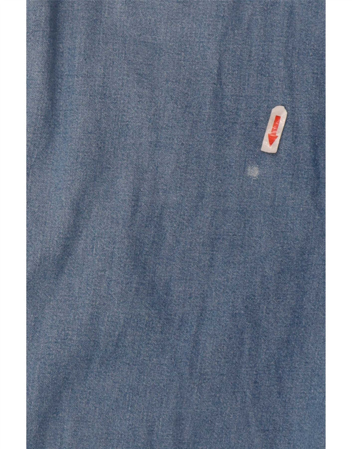 Camisa jeans masculina Casucci pequena azul