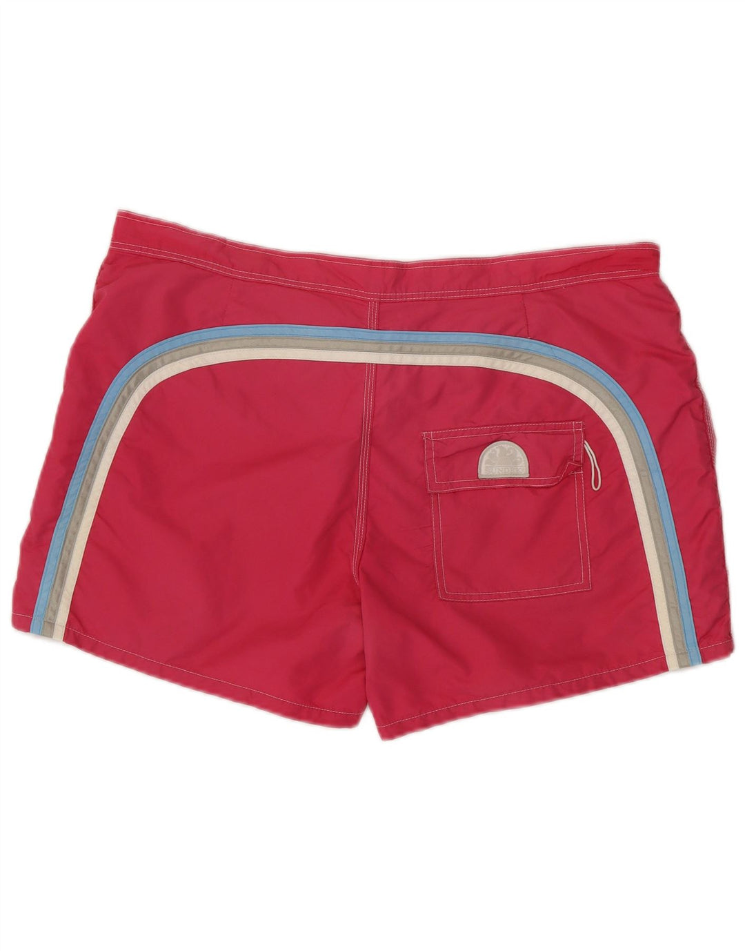 Shorts de natação masculino SUNDEK XL rosa listrado de nylon