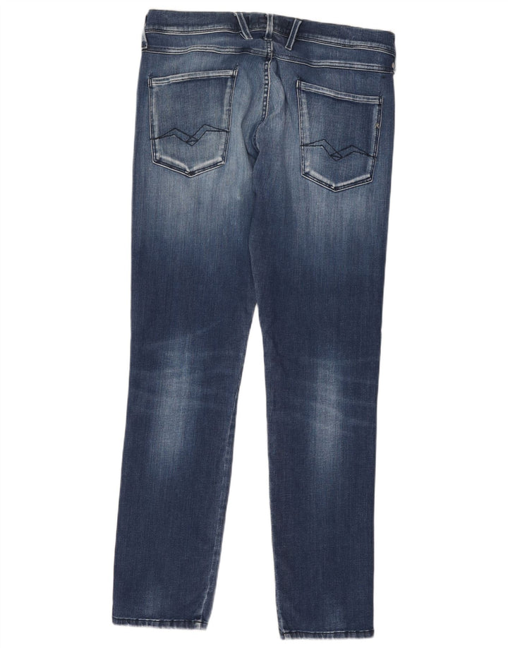 Jeans slim feminino REPLAY W34 L31 azul marinho