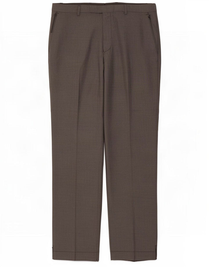 Calça masculina Marks & Spencer sob medida casual W34 L33 poliéster cinza