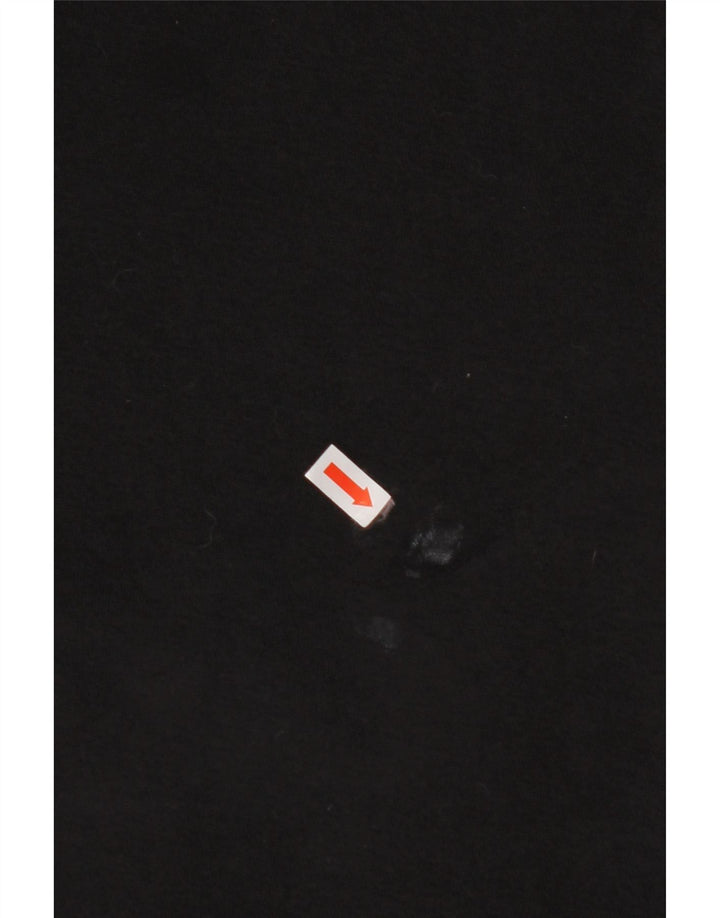 ADIDAS Womens Graphic Hoodie Jumper UK 24/26 2XL Algodão Preto