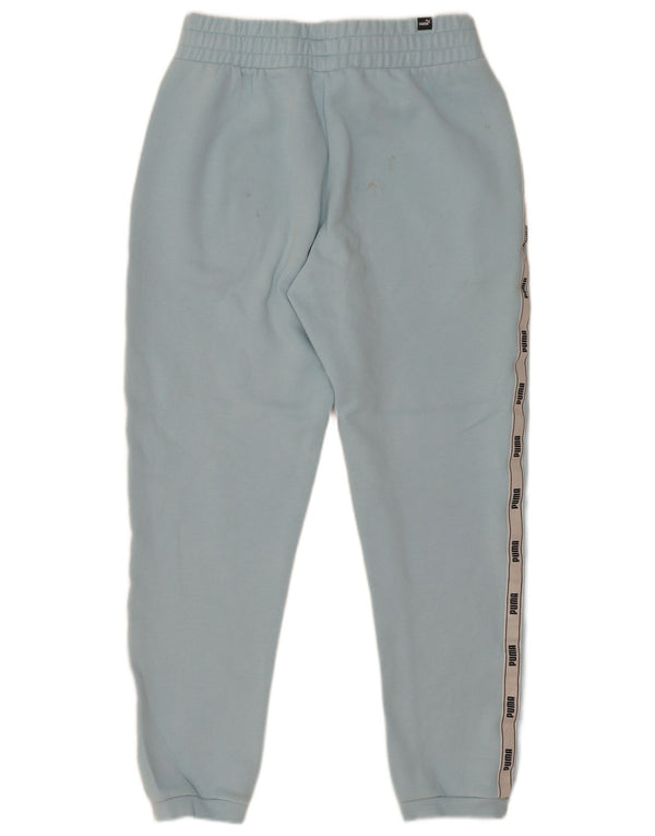 Calça de treino masculina Puma Graphic Joggers pequeno azul colorblock algodão