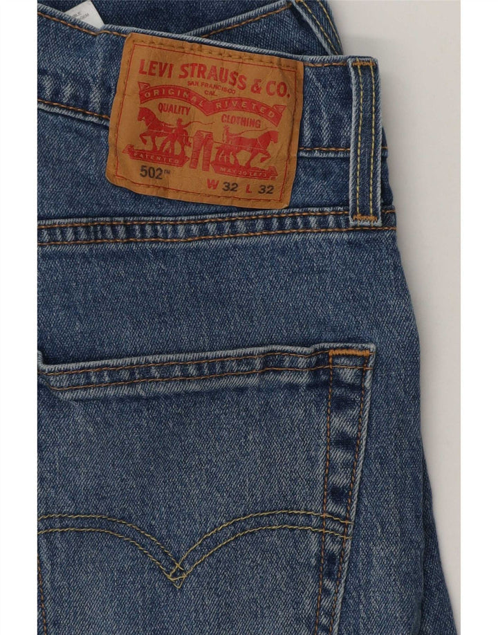 Jeans Masculino Levi's 502 Tapered W32 L32 Azul Algodão