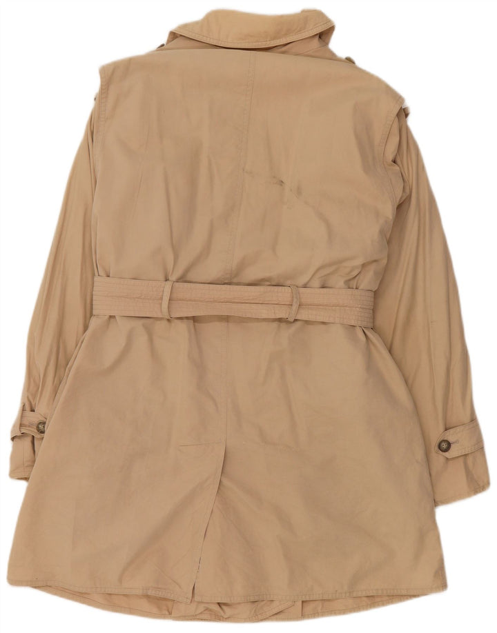 Trench coat feminino vintage de fim de semana grande Reino Unido 8 algodão bege pequeno