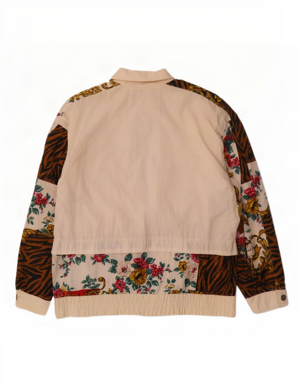 Jaqueta de chuva feminina Andy Johns de grandes dimensões Reino Unido 14 Médio Off White Animal Print