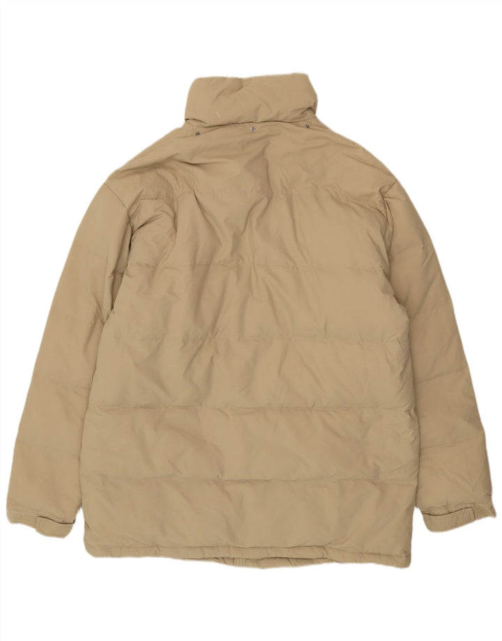 Casaco acolchoado masculino Fila UK 40 grande nylon bege
