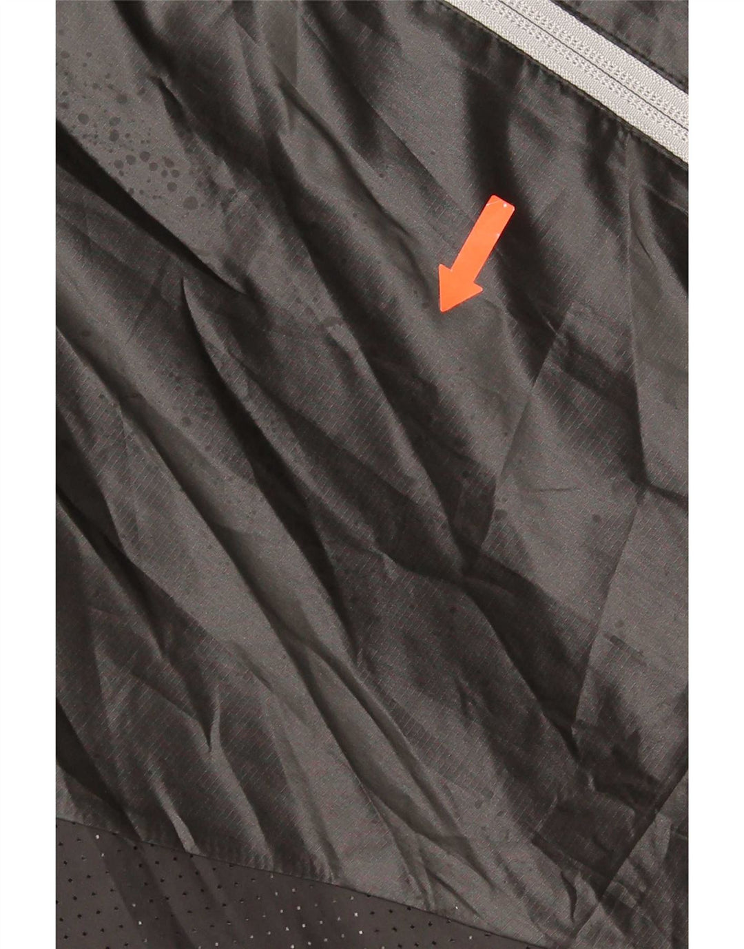 Jaqueta de chuva masculina Adidas UK 42 XL preta colorblock poliéster