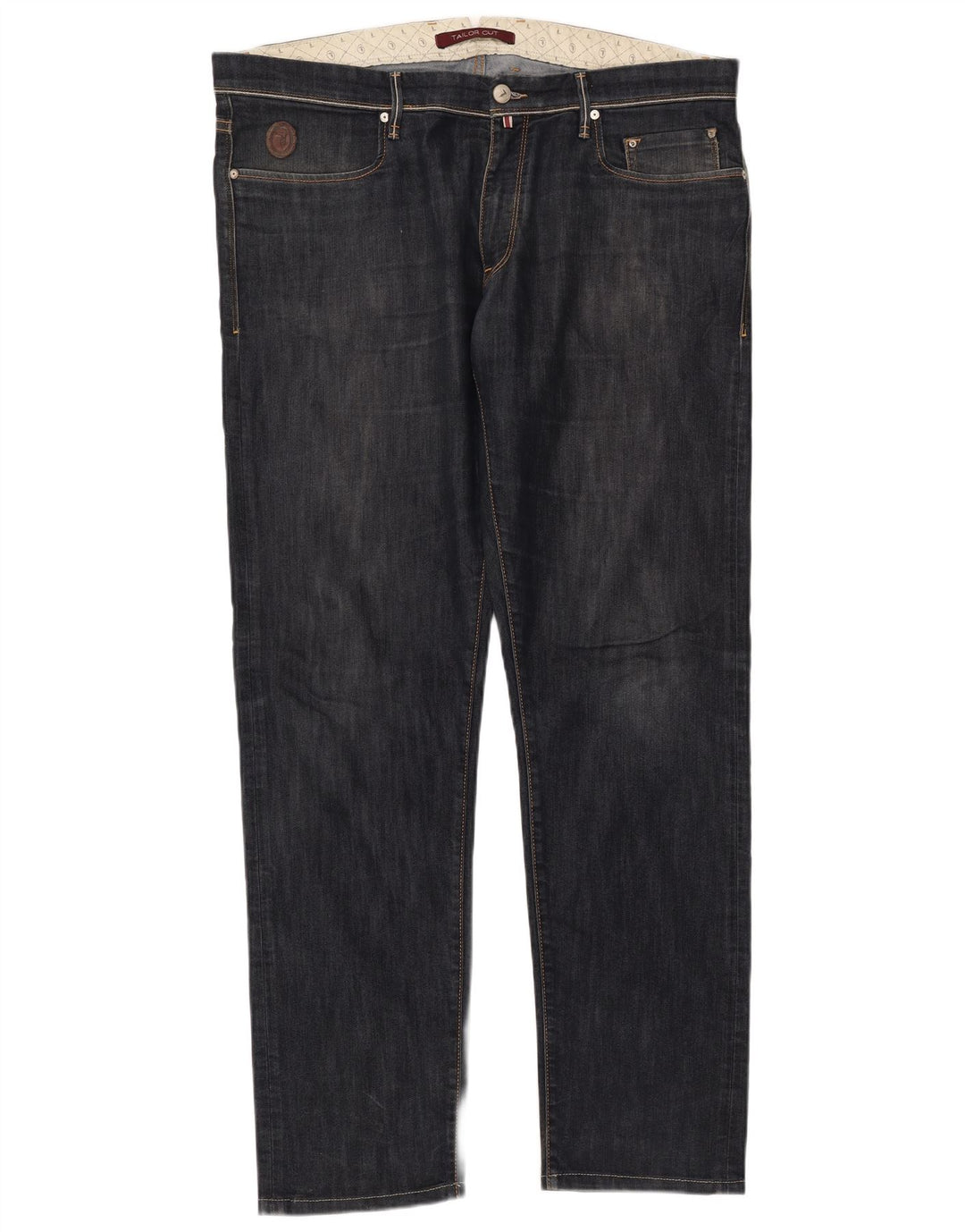 TRUSSARDI Jeans retos femininos IT 56 3XL W40 L34 Azul marinho