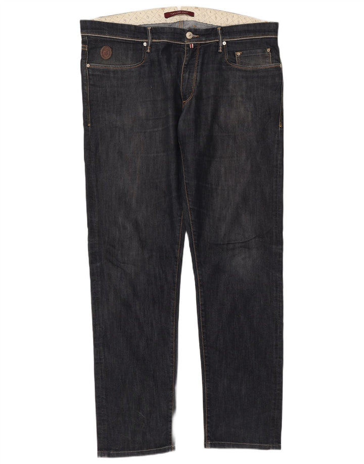 TRUSSARDI Jeans retos femininos IT 56 3XL W40 L34 Azul marinho