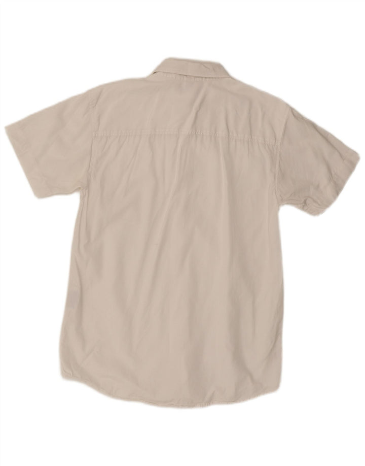 Camisa masculina de manga curta Levi's pequena de algodão branco