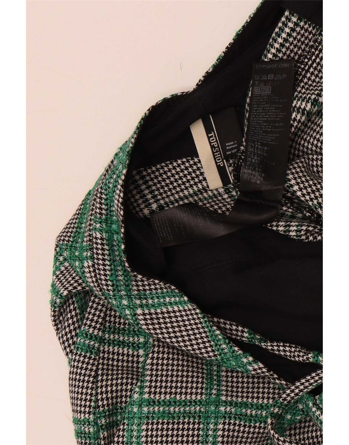 Macacão feminino sem mangas Topshop UK 10 pequeno houndstooth multicolorido