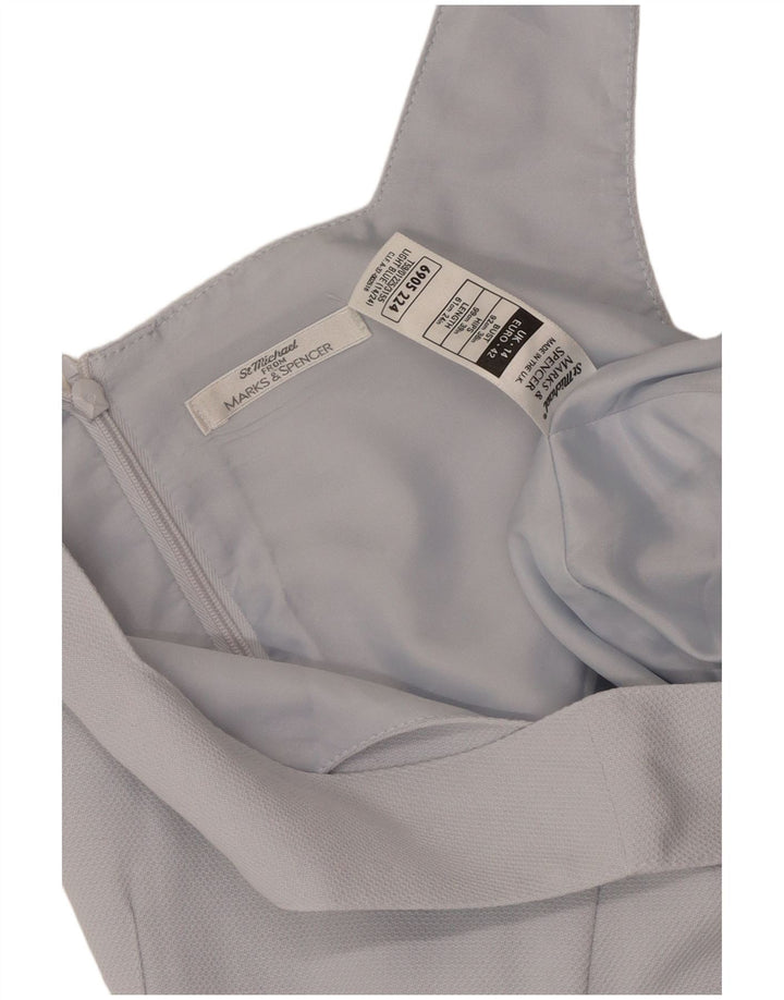 Vestido feminino Marks & Spencer St. Michael sem mangas Reino Unido 14 grande azul