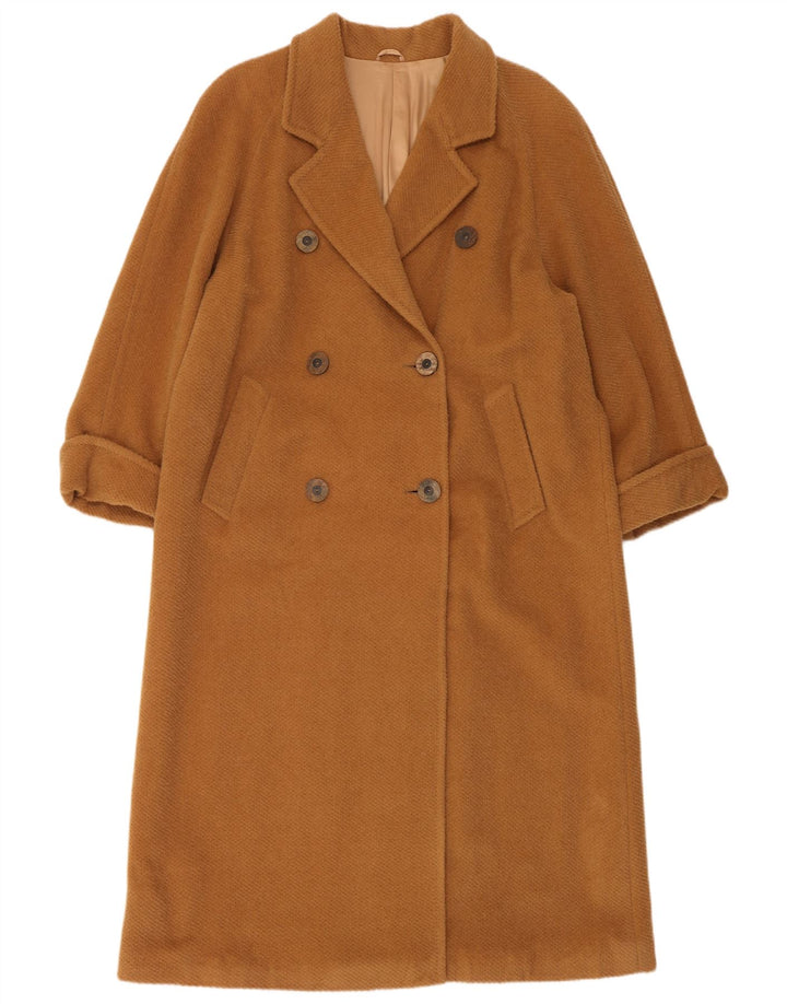 ANTONIO BALDAN Womens Oversized Double Breasted Coat IT 44 Medium Beige