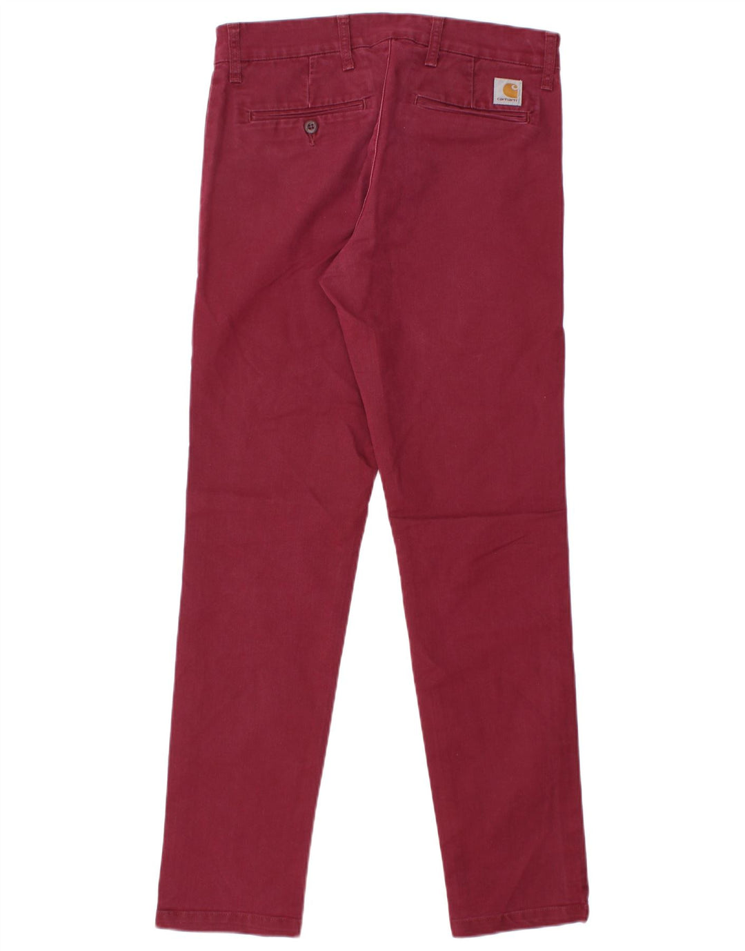 Calça chino feminina CARHARTT W31 L30 algodão borgonha