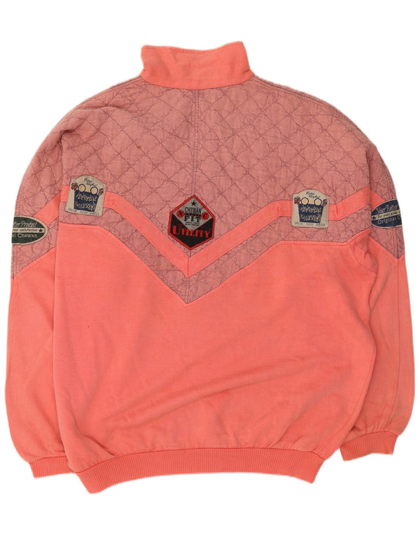 Moletom masculino Chewan com zíper e gola 2XL algodão colorblock rosa