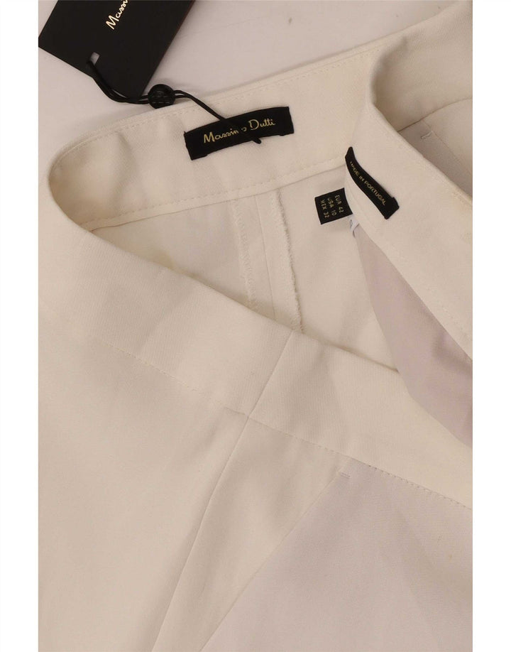 Calça capri feminina Massimo Dutti UE 42 grande W32 L23 viscose branca
