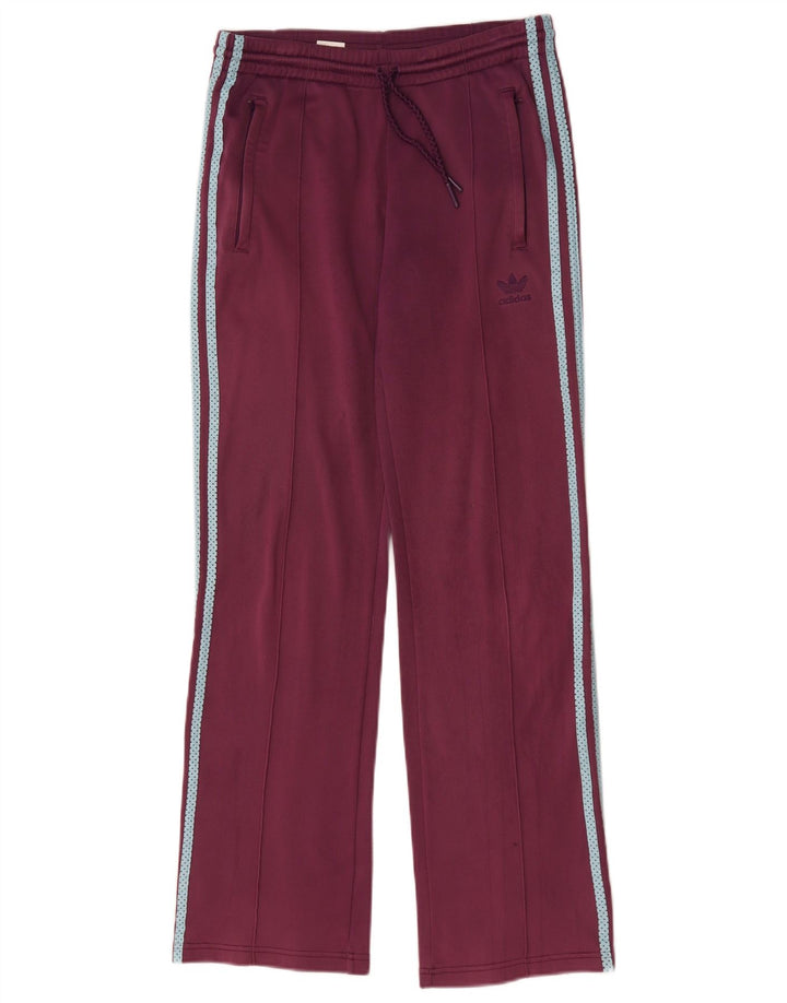 Calça de treino feminina Adidas UK 14 poliéster médio Borgonha