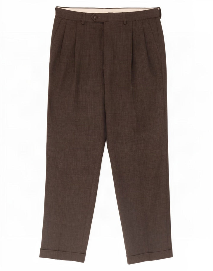 Calça masculina Marks & Spencer Pegged Suit W34 L31 cinza poliéster