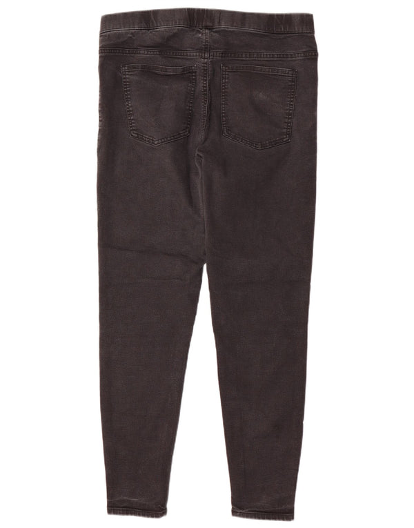 Calça jeans feminina Marks & Spencer Jegging skinny UK 16 grande W32 L27 preta