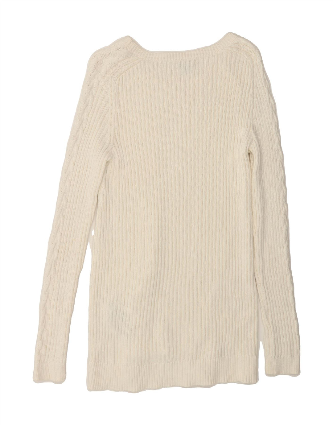 NAUTICA Womens Boat Neck Jumper Sweater UK 12 Medium Off White Cotton Vintage Nautica and Second-Hand Nautica from Messina Hembry 