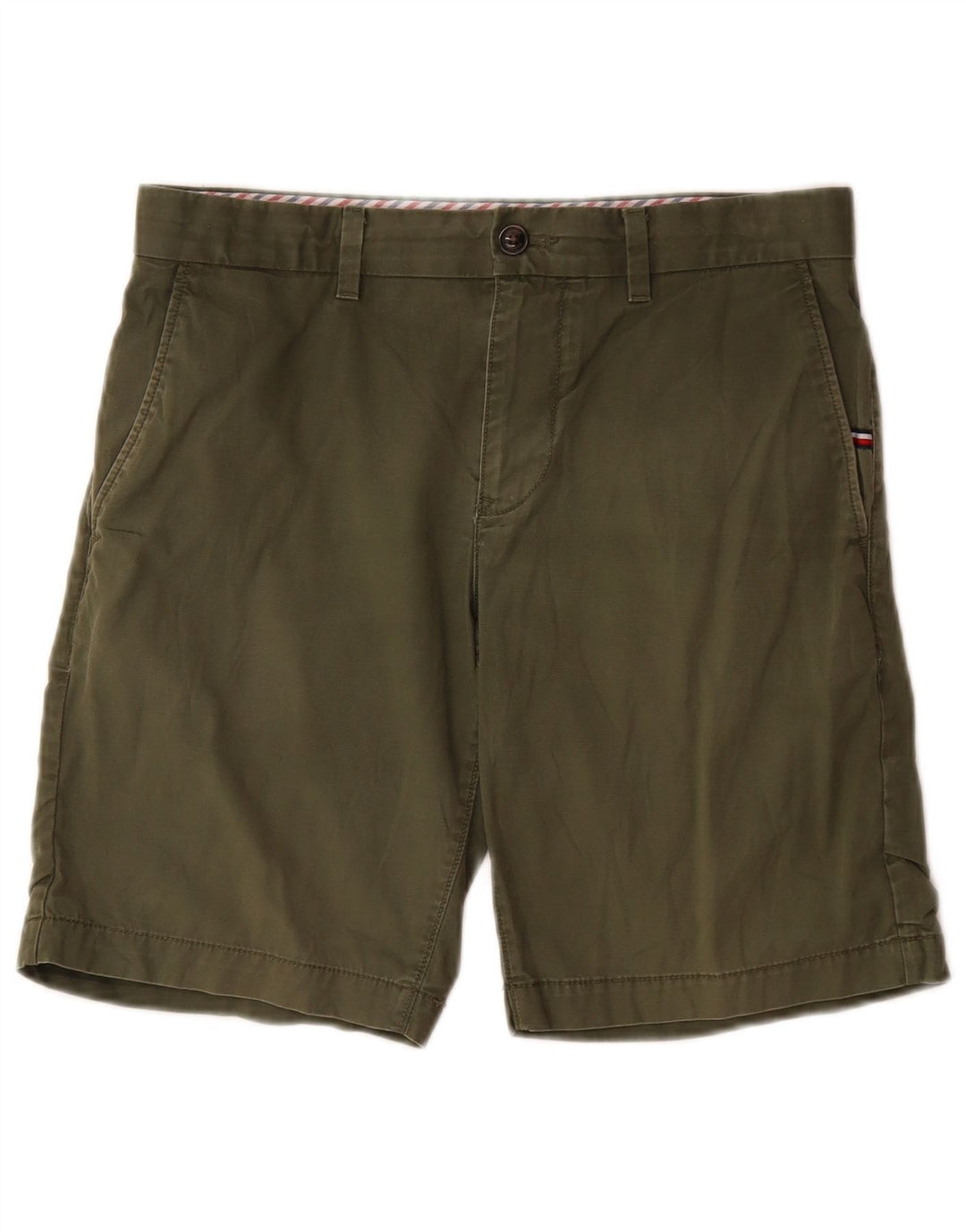 Shorts Chino Masculino Tommy Hilfiger W30 Algodão Cáqui Médio