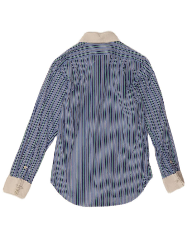 Polo Ralph Lauren Camisa masculina 11-12 anos algodão listrado azul