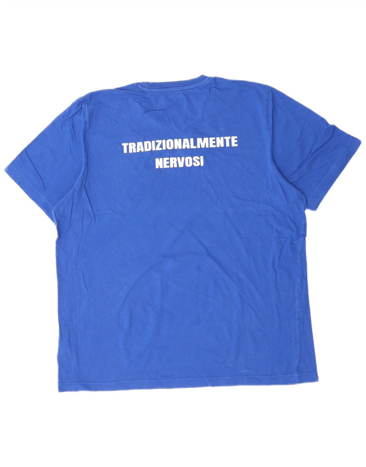 Adidas Camiseta Masculina Graphic Top Grande Algodão Azul