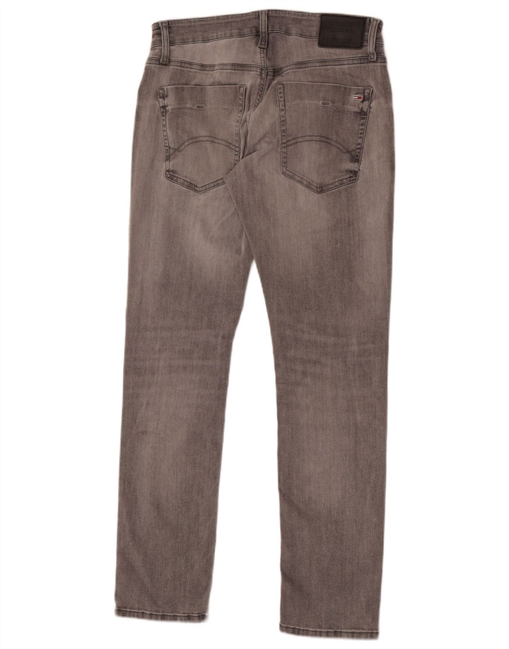 Tommy Hilfiger Masculino Slim Jeans W33 L32 Cinza Algodão