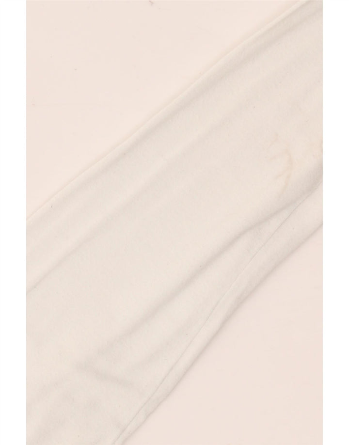 Top feminino OASIS de manga comprida UK 10 viscose branca pequena
