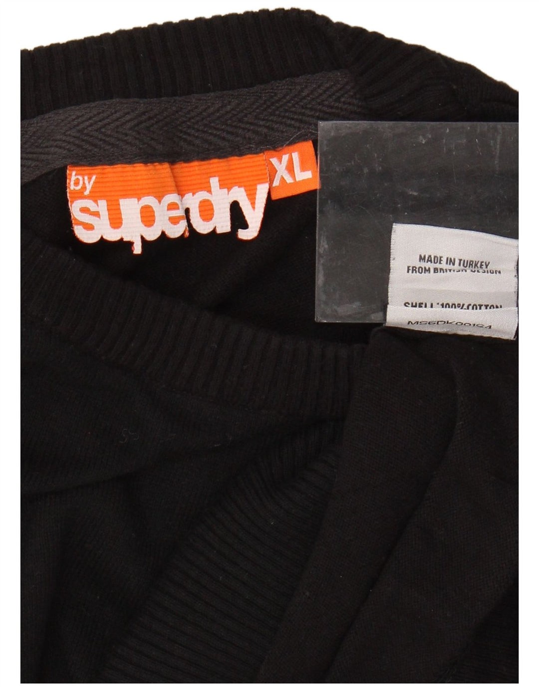 Suéter masculino SUPERDRY com gola redonda XL algodão preto