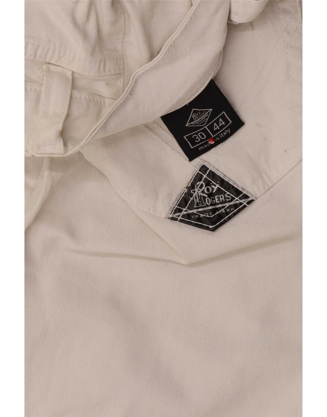 Shorts jeans feminino Roy Rogers IT 44 médio W30 algodão branco