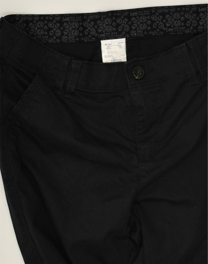 LEE Womens Bootcut Chino Trousers US 8 Medium W34 L31  Black Cotton | Vintage Lee | Thrift | Second-Hand Lee | Used Clothing | Messina Hembry 