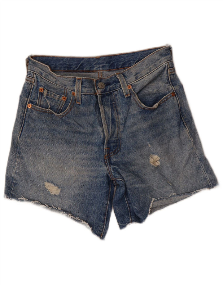 Shorts jeans feminino 501 da LEVI'S W24 XS azul algodão