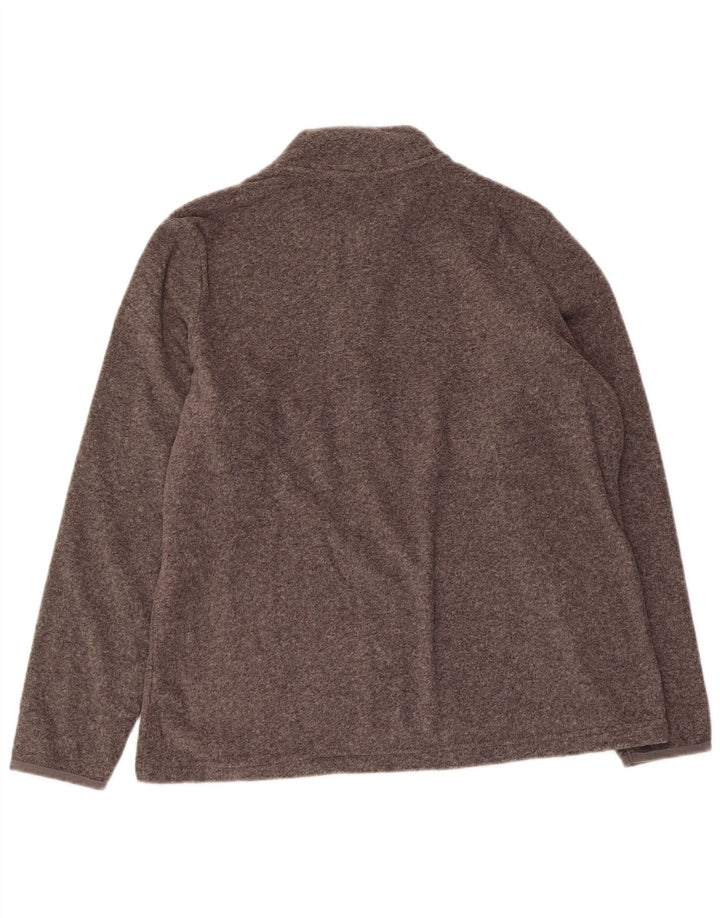 Jaqueta de lã feminina Marks & Spencer Reino Unido 16 grande poliéster manchado cinza
