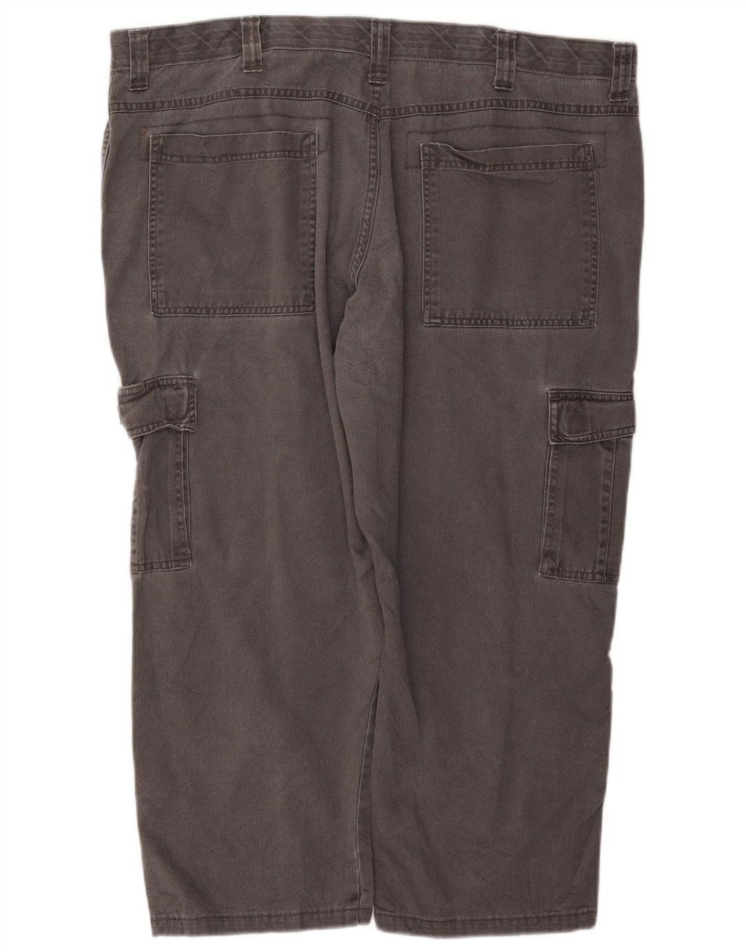 WRANGLER Calça masculina reta cargo cortada W40 L25 algodão cinza