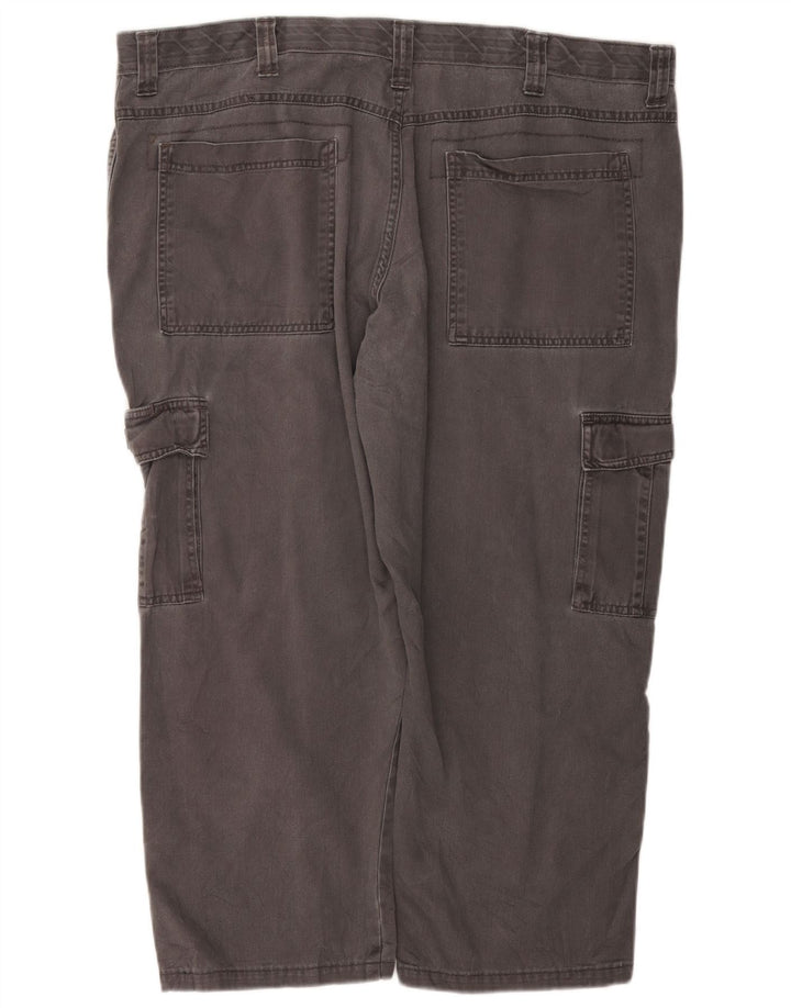 WRANGLER Calça masculina reta cargo cortada W40 L25 algodão cinza