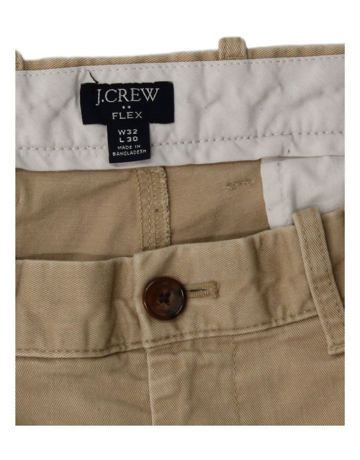 J. CREW Mens Flex Straight Chino Trousers W32 L30 Beige Cotton Vintage J. Crew and Second-Hand J. Crew from Messina Hembry 