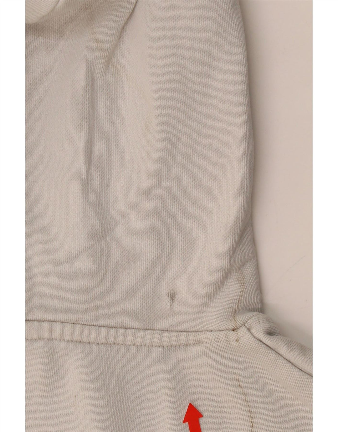 SUPERDRY Womens Oversized Crop Graphic Hoodie Jumper UK 12 Medium White Vintage Superdry and Second-Hand Superdry from Messina Hembry 