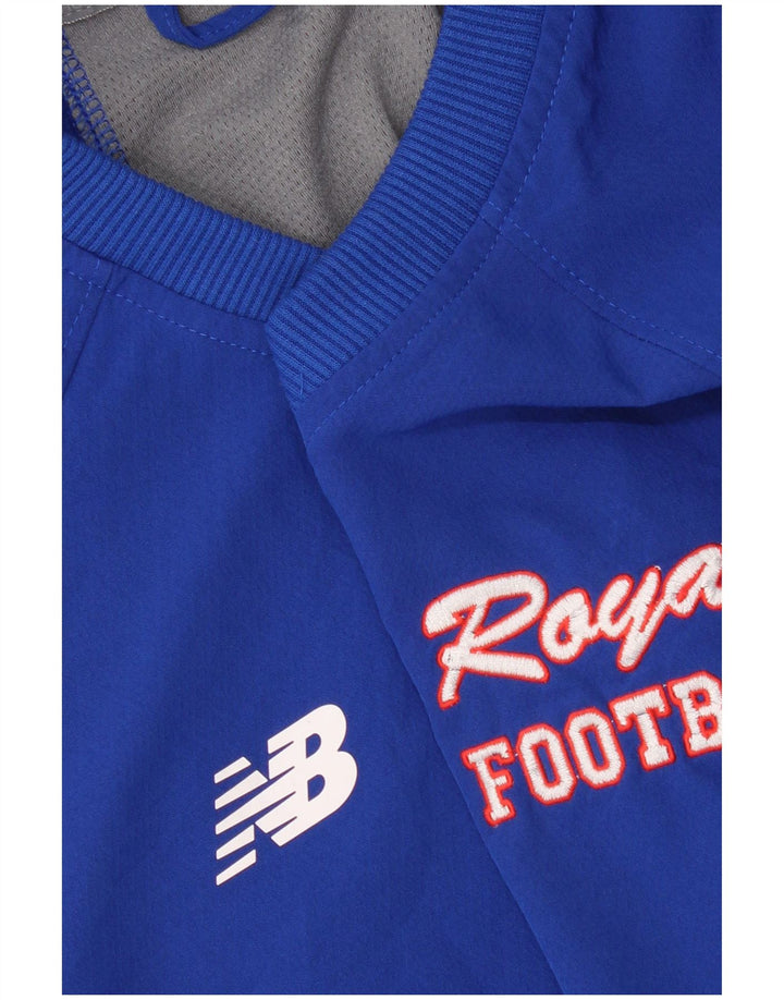 Pulôver de treino feminino New Balance manga curta UK 20 2XL azul