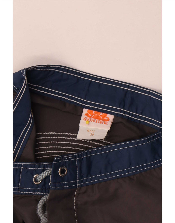Shorts de natação masculino Sundek pequeno bloco cinza