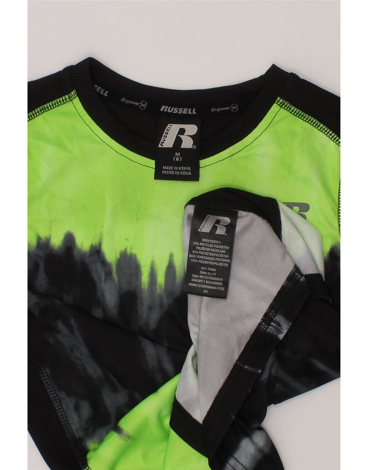 Russell Athletic Boys Camiseta Top 7-8 Anos Médio Preto Tie Dye Poliéster
