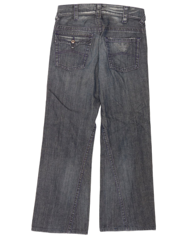 Armani Masculino Bootcut Jeans W29 L30 Azul Algodão