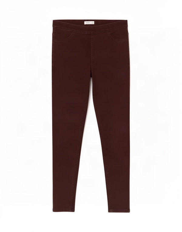 Calça jeans feminina Marks & Spencer UK 12 médio W30 L27 algodão marrom