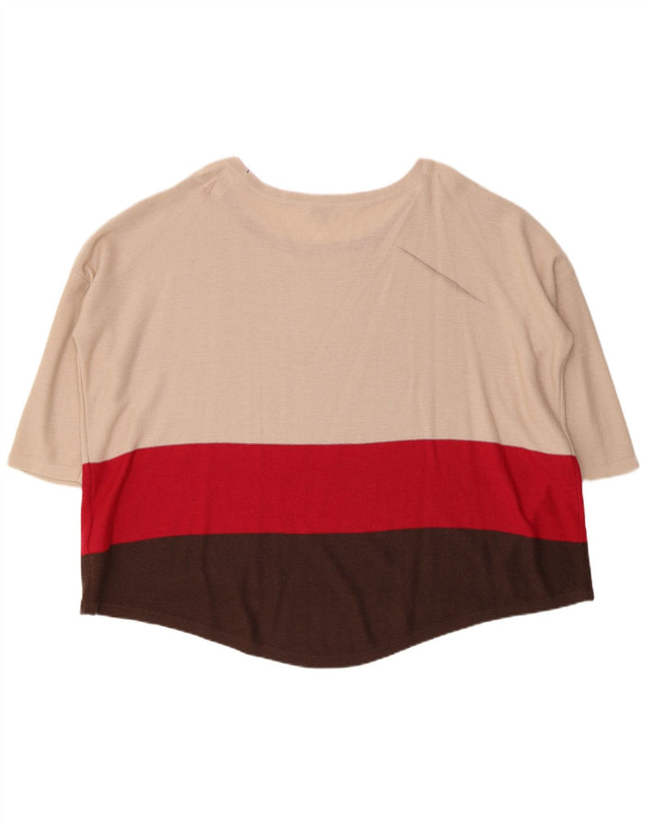 Suéter feminino PHASE EIGHT com gola canoa grande Reino Unido 12 bege médio
