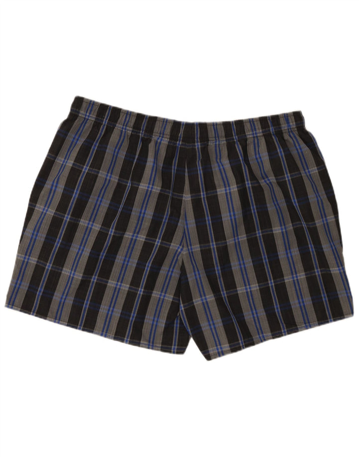 Shorts de natação masculino Adidas 2XL poliéster xadrez cinza