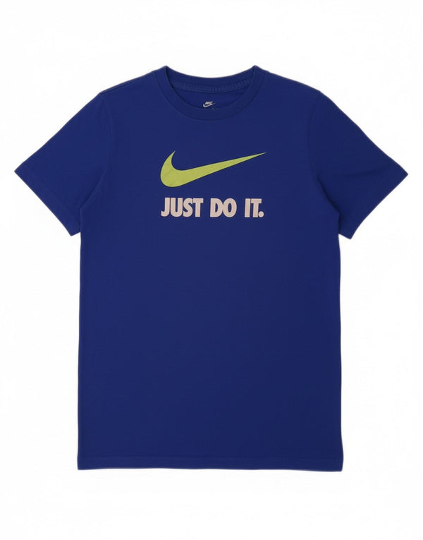 Camiseta NIKE Meninos Graphic Top 13-14 Anos XL Azul Algodão