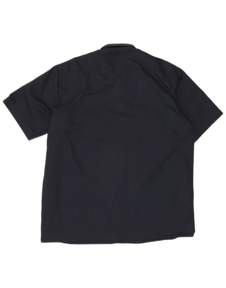 Camisa masculina de manga curta Dickies grande poliéster azul marinho